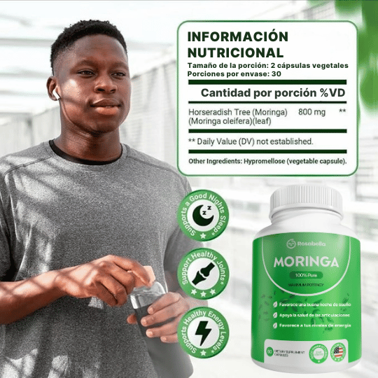 Suplemento Moringa en Capsulas de Rosabella (Importado)