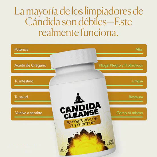 Suplemento Candida Cleanse® Cápsulas que reducen antojos, hinchazón y fatiga❤️