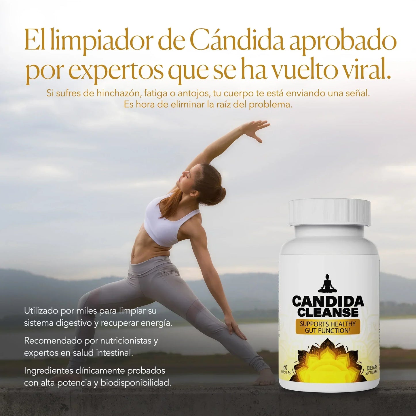 Suplemento Candida Cleanse® Cápsulas que reducen antojos, hinchazón y fatiga❤️