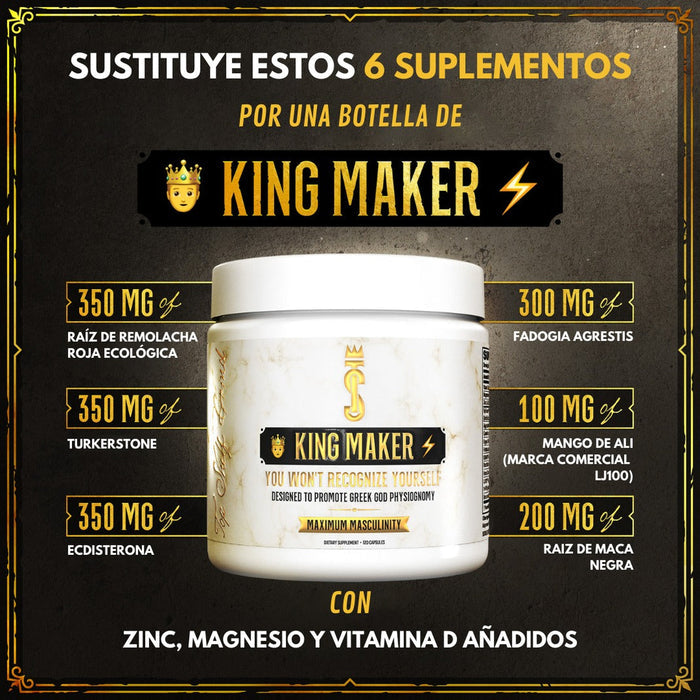 Suplemento 🤴 KING M4KER Suplemento de 120 Cápsulas⚡
