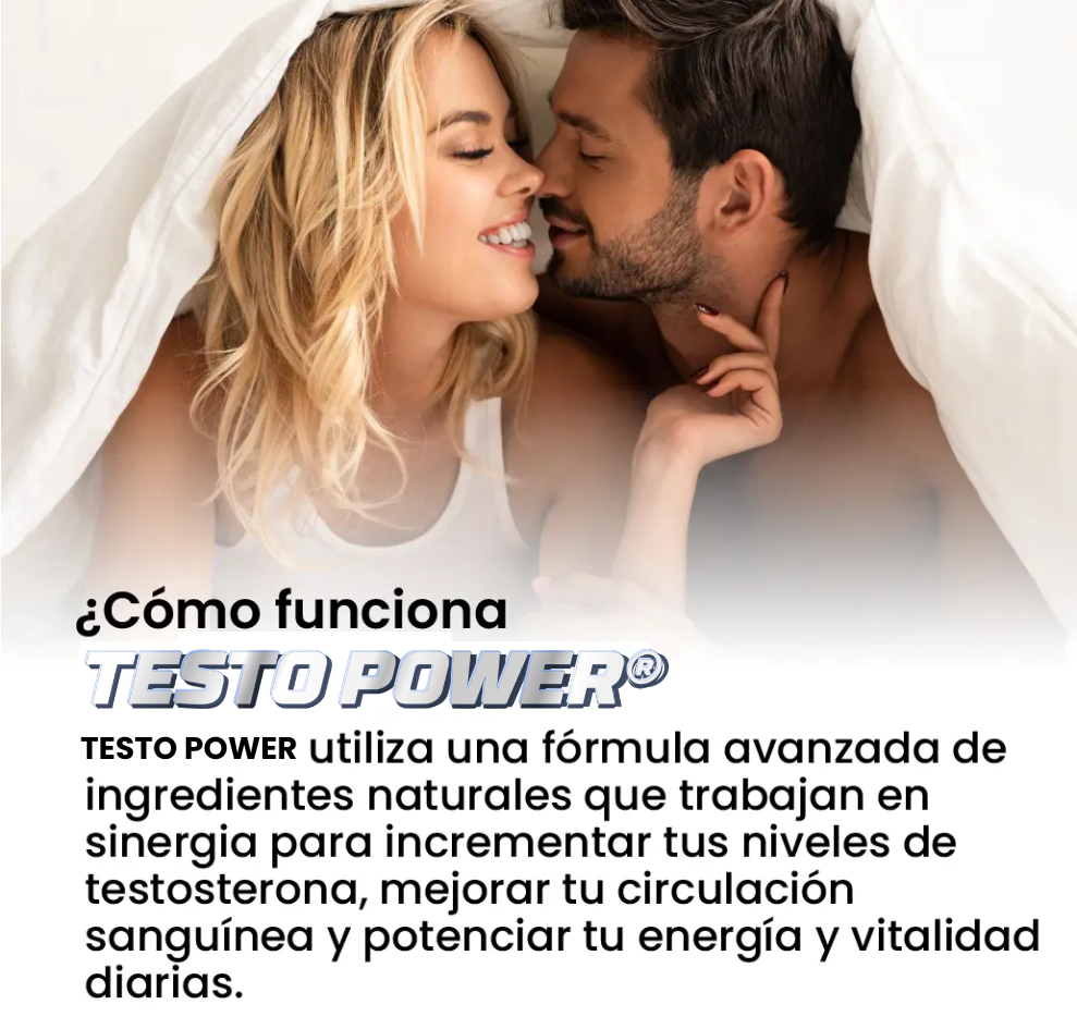 Suplemento Testo Power (30 caps) para aumentar tu rendimiento🥵